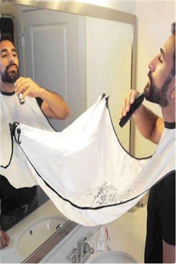Generic Beard Shaving Cape White 130 x82cm  - Image 3