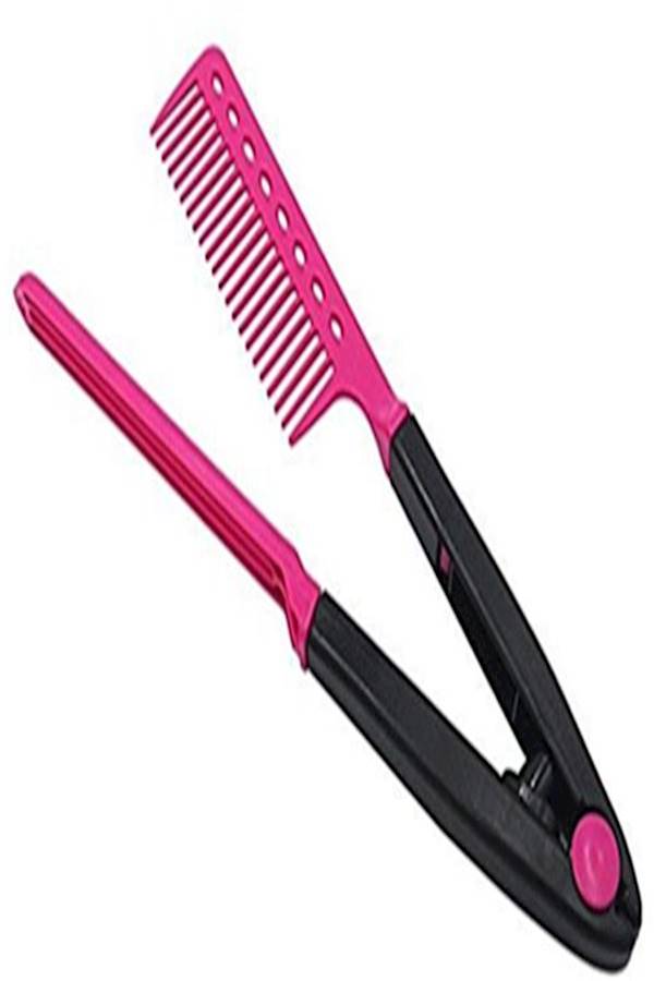 Generic - V-Shaped Hair Comb Pink/Black - Image 1