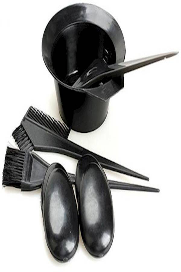 طقم أدوات جامبو لصبغ الشعر مكون من 5 قطع أسود - Image 1