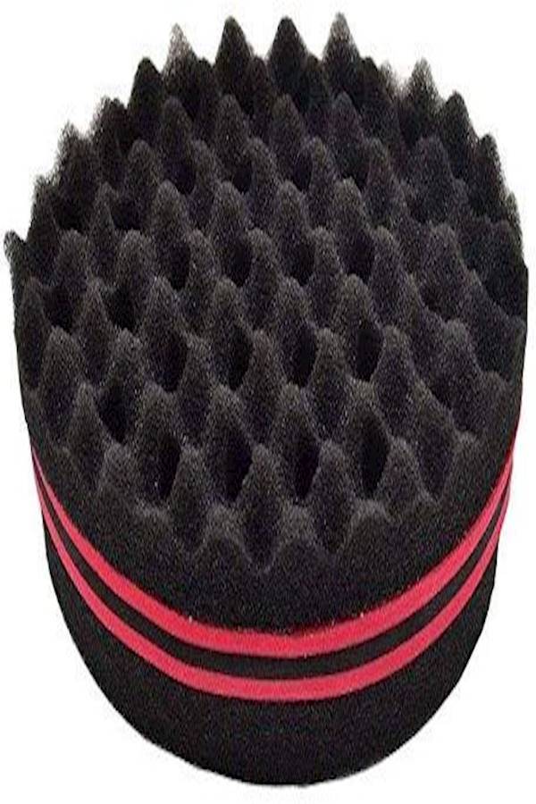 Double Side Wave Curl Sponge Brush Black/Pink - Image 2