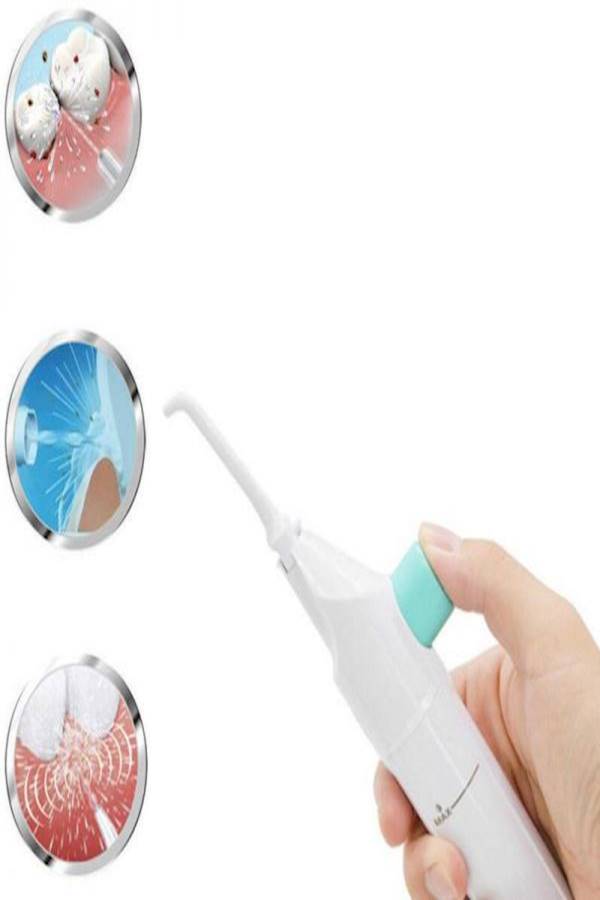Power Floss - Portable Air Floss Water Pick Green/White - Image 1