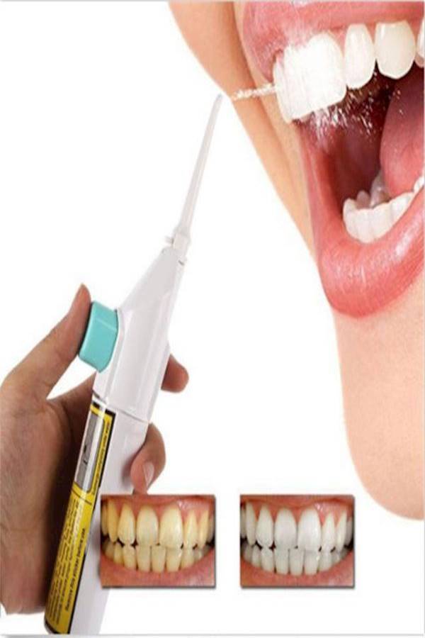 Power Floss - Portable Air Floss Water Pick Green/White - Image 1