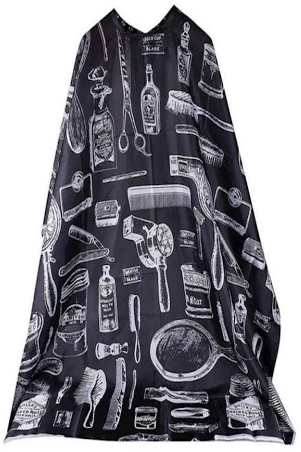 Generic Hairdresser Cape Gown Black/White  - Image 1