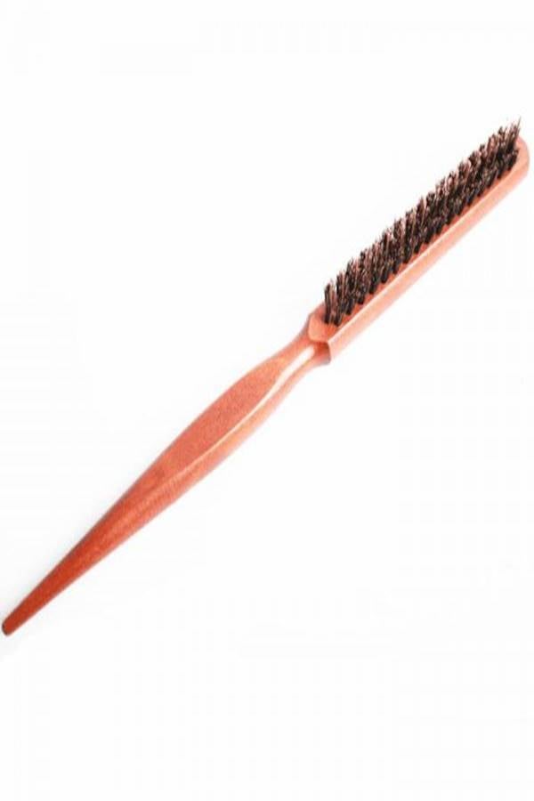 3-Row Teasing Hair Brush Orange/Brown