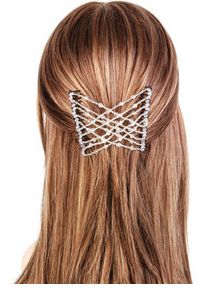 EZ COMBS - 2-Piece Stretchable Double Comb Set Pink/Silver - Image 1
