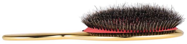 Anti-Static Paddle Hair Extension Brush Gold/Brown - Image 4