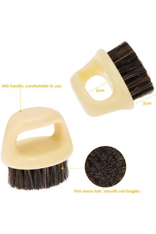 Mustache/Beard Facial Brush Dark Brown 6.4x6.2x5.4cm