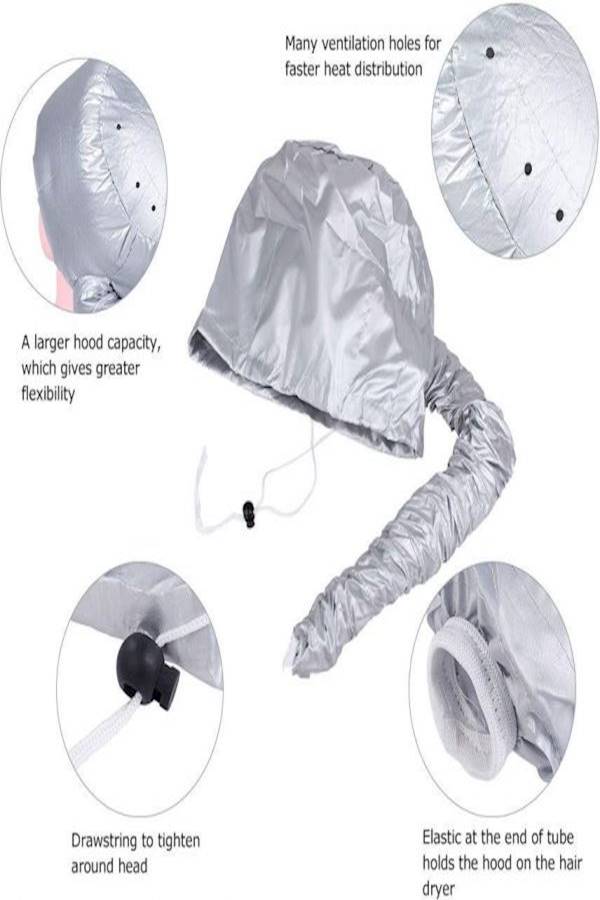 Head Cover Hair Dryer Attachment Tool Silver 47.2grams