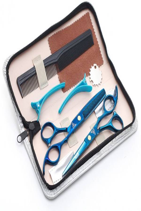 Generic Professional Hair Cutting Salon Kit White/Black/Blue 6inch  - Image 1