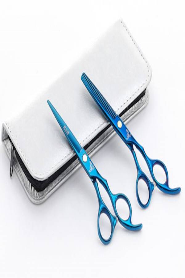 Generic Professional Hair Cutting Salon Kit White/Black/Blue 6inch  - Image 2