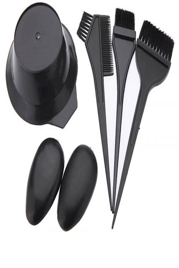 مجموعة فرش وأدوات لصبغ الشعر مكونة من 5 قطع أسود - Image 2