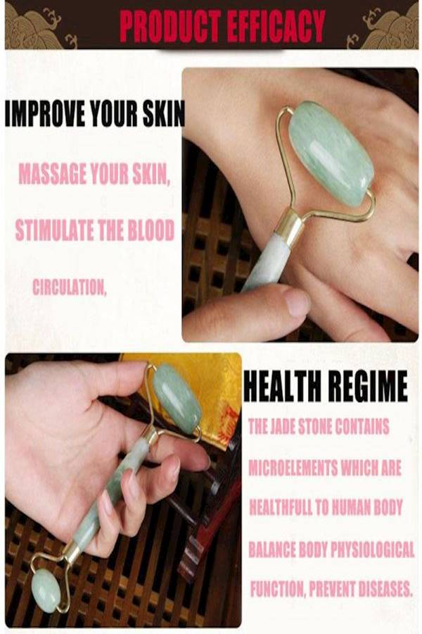 أداة تدليك الوجه الكهربائية الدوارة ذهب أخضر - Image 5