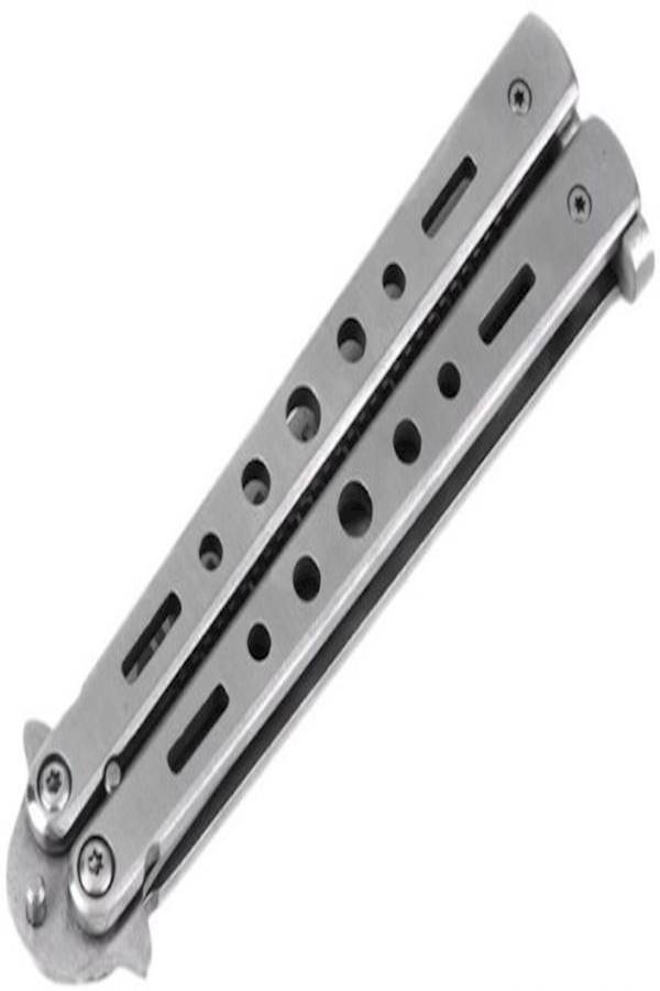 Knife Style Butterfly Hair Comb Silver - Image 5