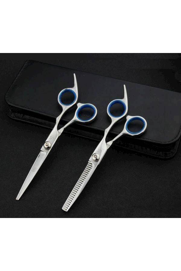 Generic Hair Cutting Scissors Set Silver/Black/Pink  - Image 2
