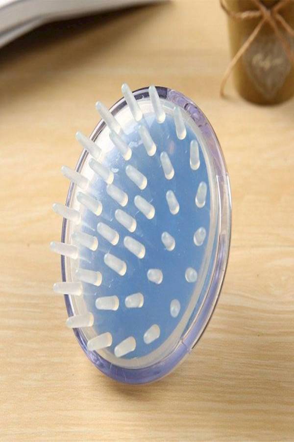 Silicone Hair Mage Comb Blue/Clear - Image 3