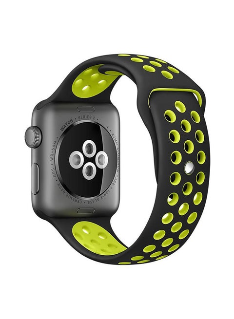 Rubber Replacement Bracelet Strap For Apple Watch Nike 42mm Black