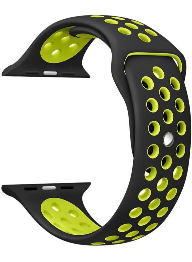 Generic - Rubber Replacement Bracelet Strap For Apple Watch Nike 42mm Black - Image 1