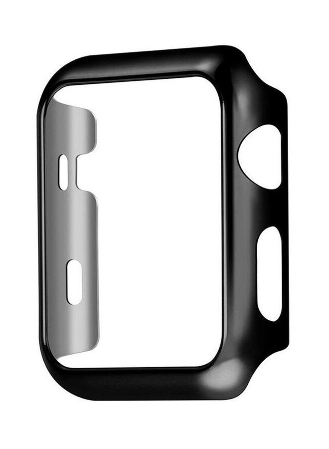 Plastic Hard Screen Body Protective Case Cover For Apple Smart Watch Series 3 Black 