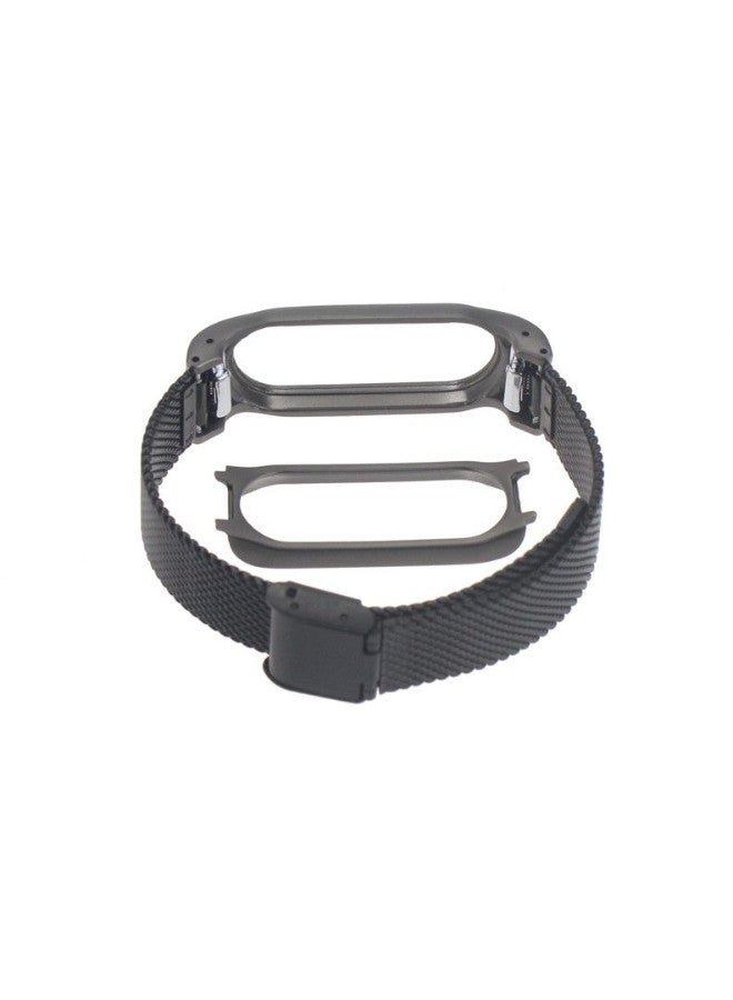 سوار معدني من الستانلس ستيل لساعة شاومي مي باند 2 أسود - Image 2