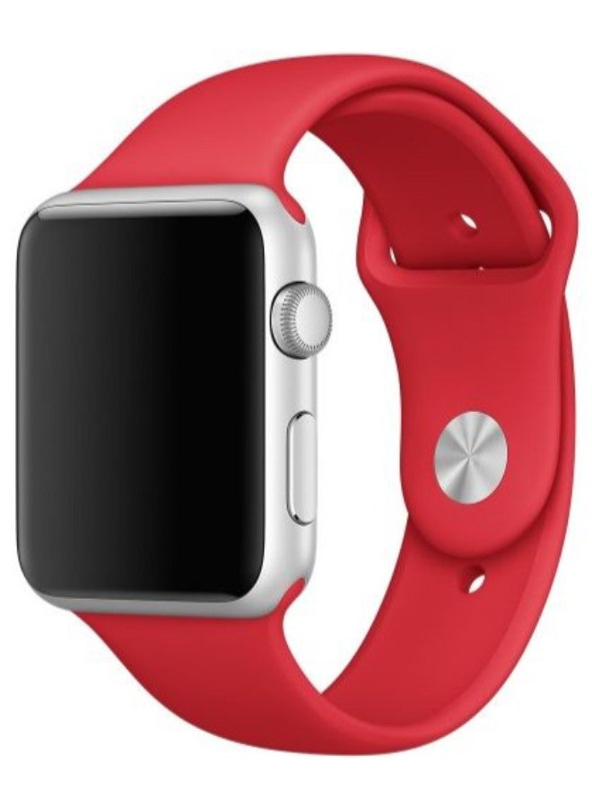 Generic - Silicone Loop Sport Band For Apple Watch Red - Image 1