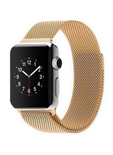 Stainless Steel Replacement Band For Apple Watch Series 3/2/1 Gold