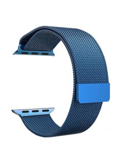 Replacement Milanese Loop Stainless Steel Band Set For Apple Watch Series 4 44mm Blue