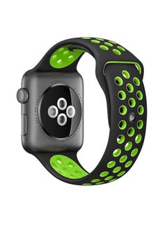Replacement Band For apple watch series 6, 5, 4, 3, 2, 1, SE Sport Edition 42mm and 44mm Black/Green