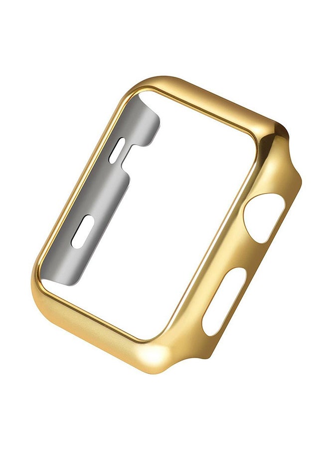 غطاء واقي لساعة أبل السلسلة 2 42 مم ذهبي - Image 1