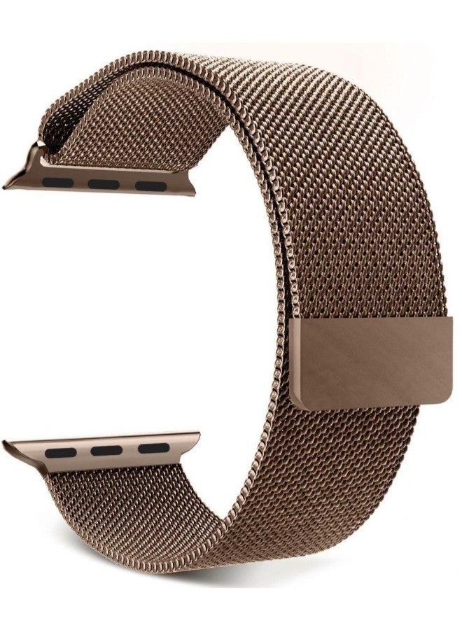 Generic - Stainless Steel Milanese Loop Band For Smart Watch Brown - Image 1