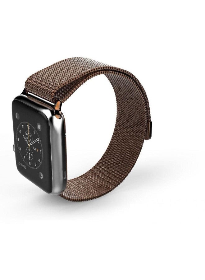 Generic - Stainless Steel Milanese Loop Band For Smart Watch Brown - Image 1