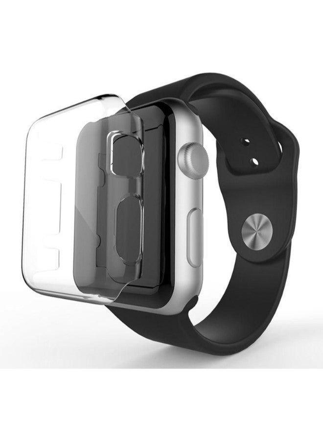 Cover Case Glass Protector For Apple Watch Series 2 42mm Clear  - Image 2