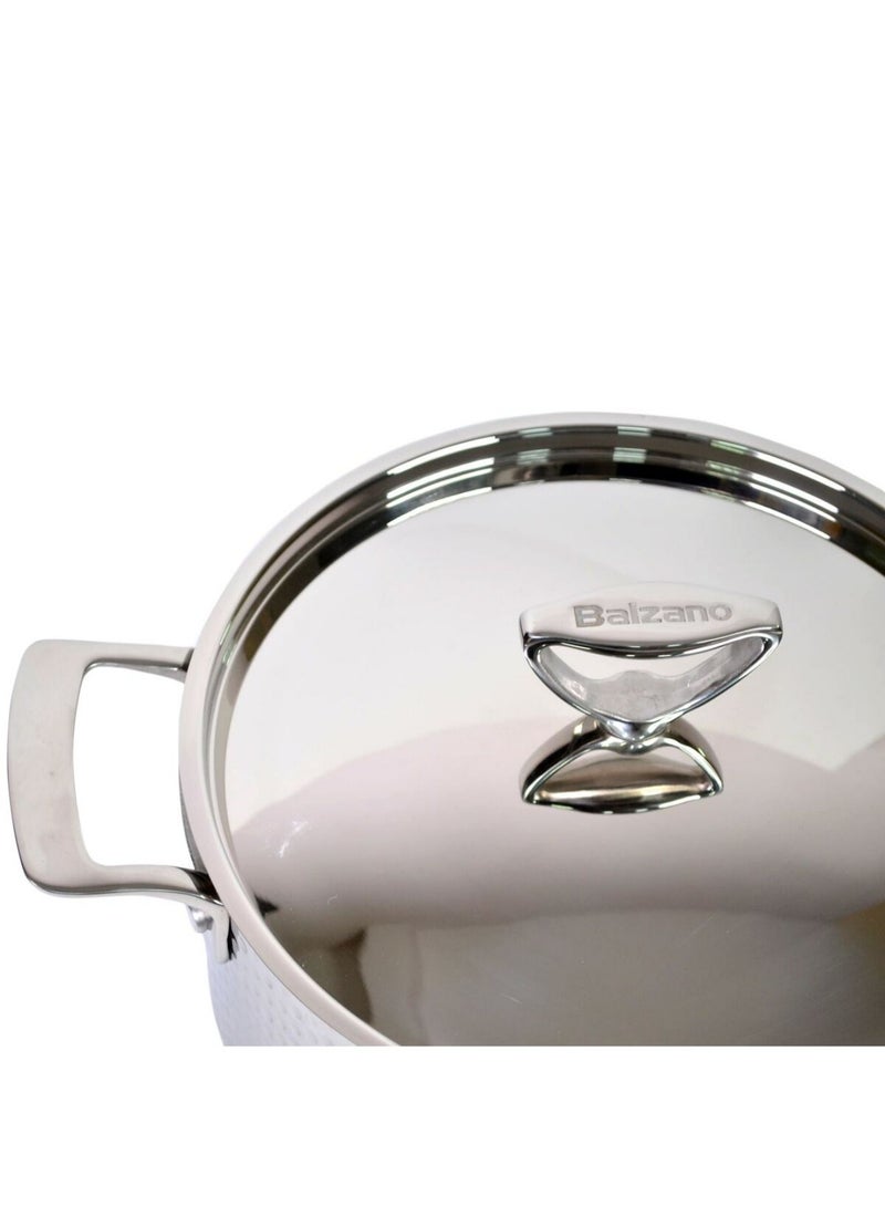 Balzano - Florence Stainless Steel Sauce Pot With Lid Steel 18 Centimeter Steel 18 Centimeter - Image 1