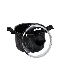 Balzano Siena Hard Stone Stock Pot With Lid Black 24 Centimeter Black 24 Centimeter  - Image 2