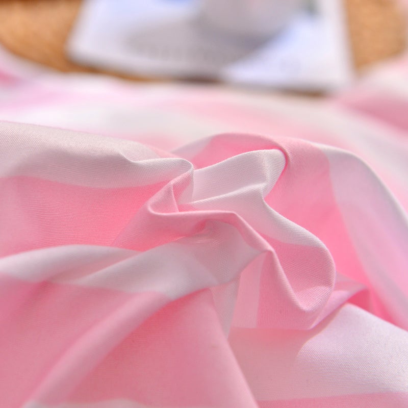 بيوينتي طقم مفرش سرير مزيّن بطبعة رسومات كرتونية مكون من 
4- قطع وردي/أبيض - Image 5