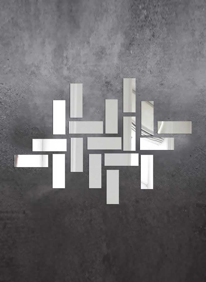 ديزاير مجموعة مرايا للزينة من 18 قطع طراز 2016A-07 شفاف 57x40Ø³Ù†ØªÙŠÙ…ØªØ± - Image 1