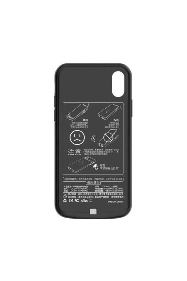 Generic Battery Charger Case Cover For Apple iPhone X Black  - Image 3