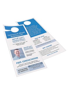 AVERY Avery Door Hanger With Tear-Away Cards, Matte White, 4.25 X 11 Inches, Pack Of 80 (16150) 