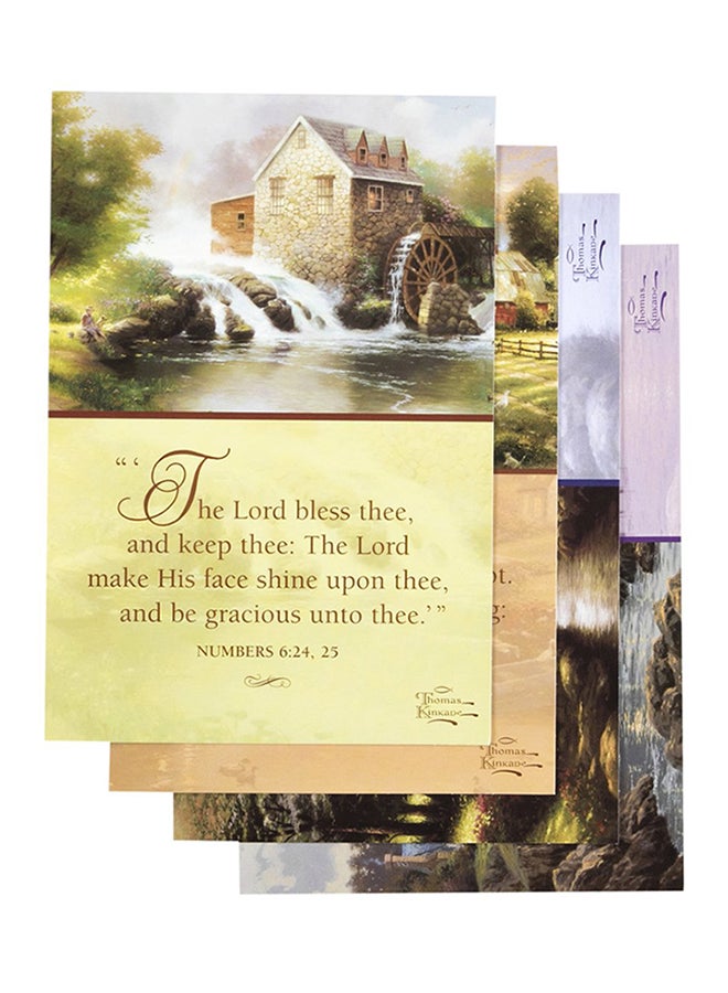 دايسبرنغ مجموعة من 12 قطعة من بطاقات تهنئة بعبارات أدعية مع مغلفات بيضاء مزخرفة