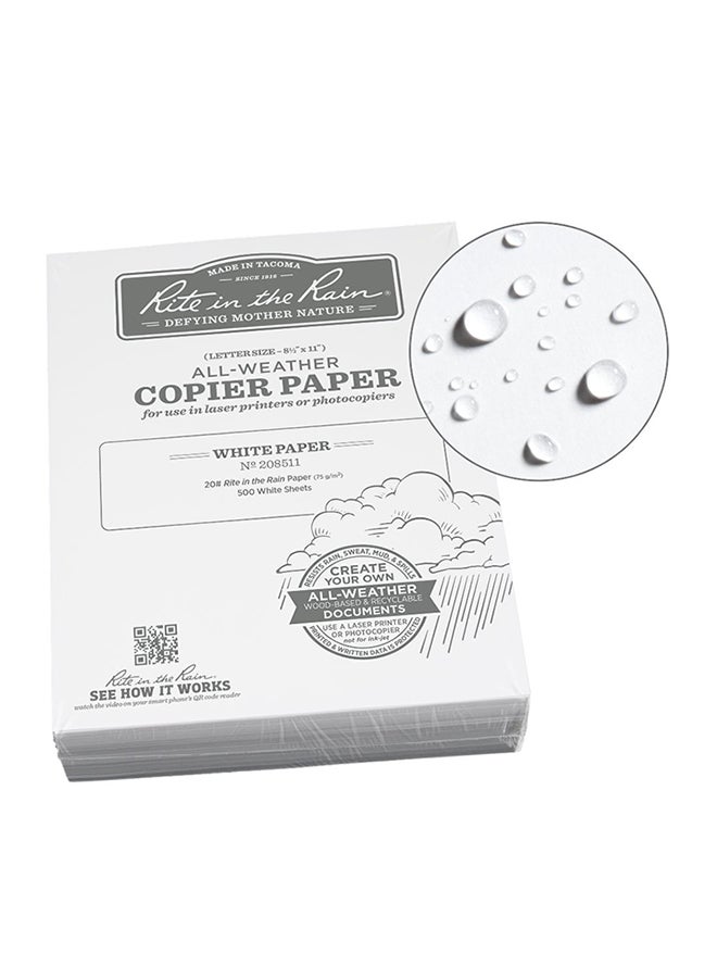 Rite in the Rain - Rite In The Rain Weatherproof Bulk Copier Paper, 8 1/2 - Image 1