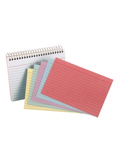 Esselte Oxford Spiral Ruled Index Cards, 4 X 6 Inches, Assorted Colors, 50 Per Pack (40286) 