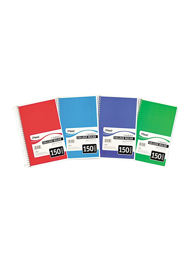 Mead - 3-Subject Wirebound College Ruled Notebook, 9.5 - Image 1