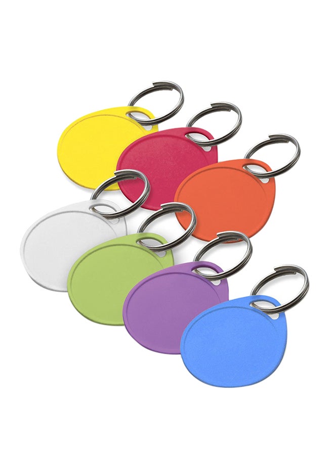 Lucky Line Round Label-It Plastic Tags- One Hole With Labels, Assorted Colors, 25 Pack (25029)