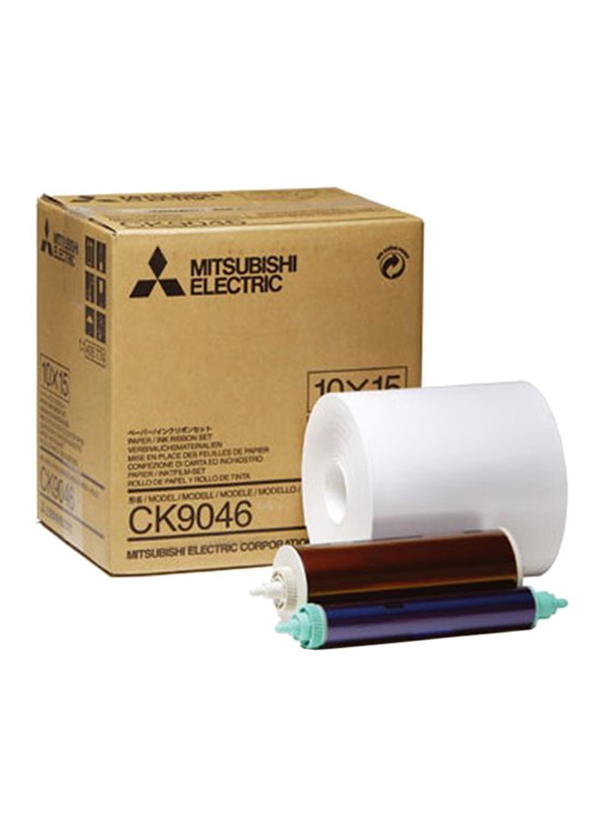 Mitsubishi Wide Paper Roll And Inksheet For 600 Photos