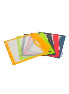 C-Line C-Line 5-Tab Binder Pockets With Write-On Index Tabs, Assorted Colors, 8.5 X 11 Inches, 5 Pockets Per Set (06650) 
