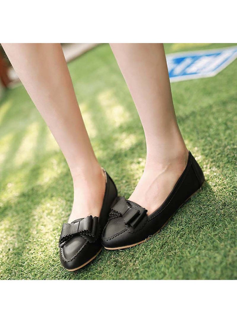 HUSK'SWARE Leather Pull-On Comfort Flat Black - Image 3