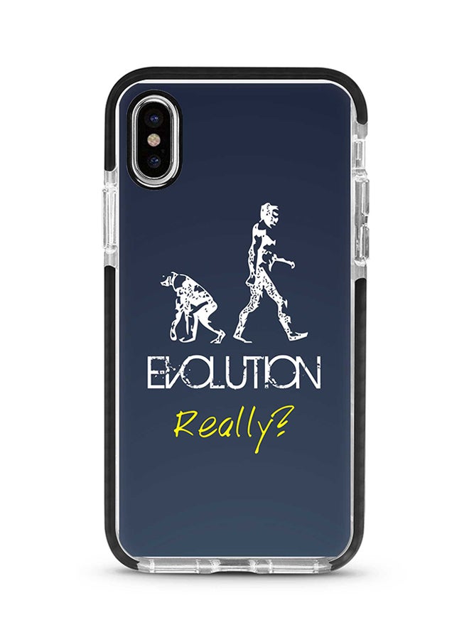 Protective Case Cover For Apple iPhone XS Max Evolution, Really (Grey) Full Print