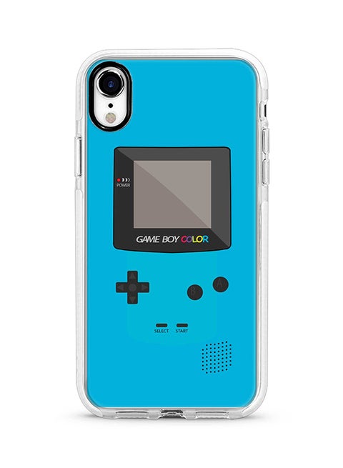 Protective Case Cover For Apple iPhone XR Gameboy Color - Blue Full Print