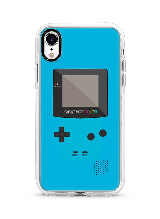 Protective Case Cover For Apple iPhone XR Gameboy Color - Blue Full Print