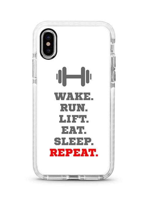Protective Case Cover For Apple iPhone XS Max Routine (White) Full Print