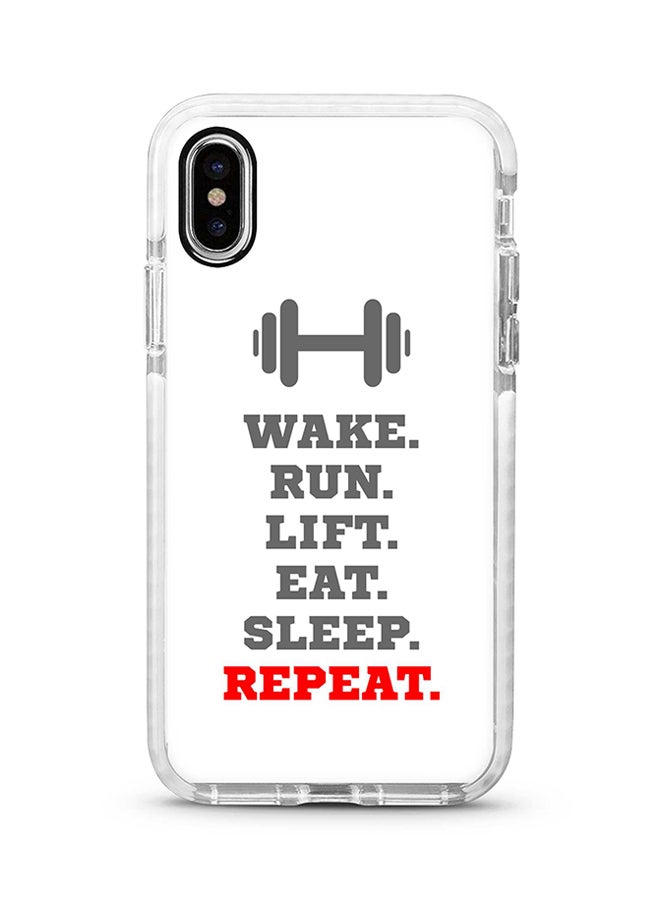 Protective Case Cover For Apple iPhone XS Max Routine (White) Full Print